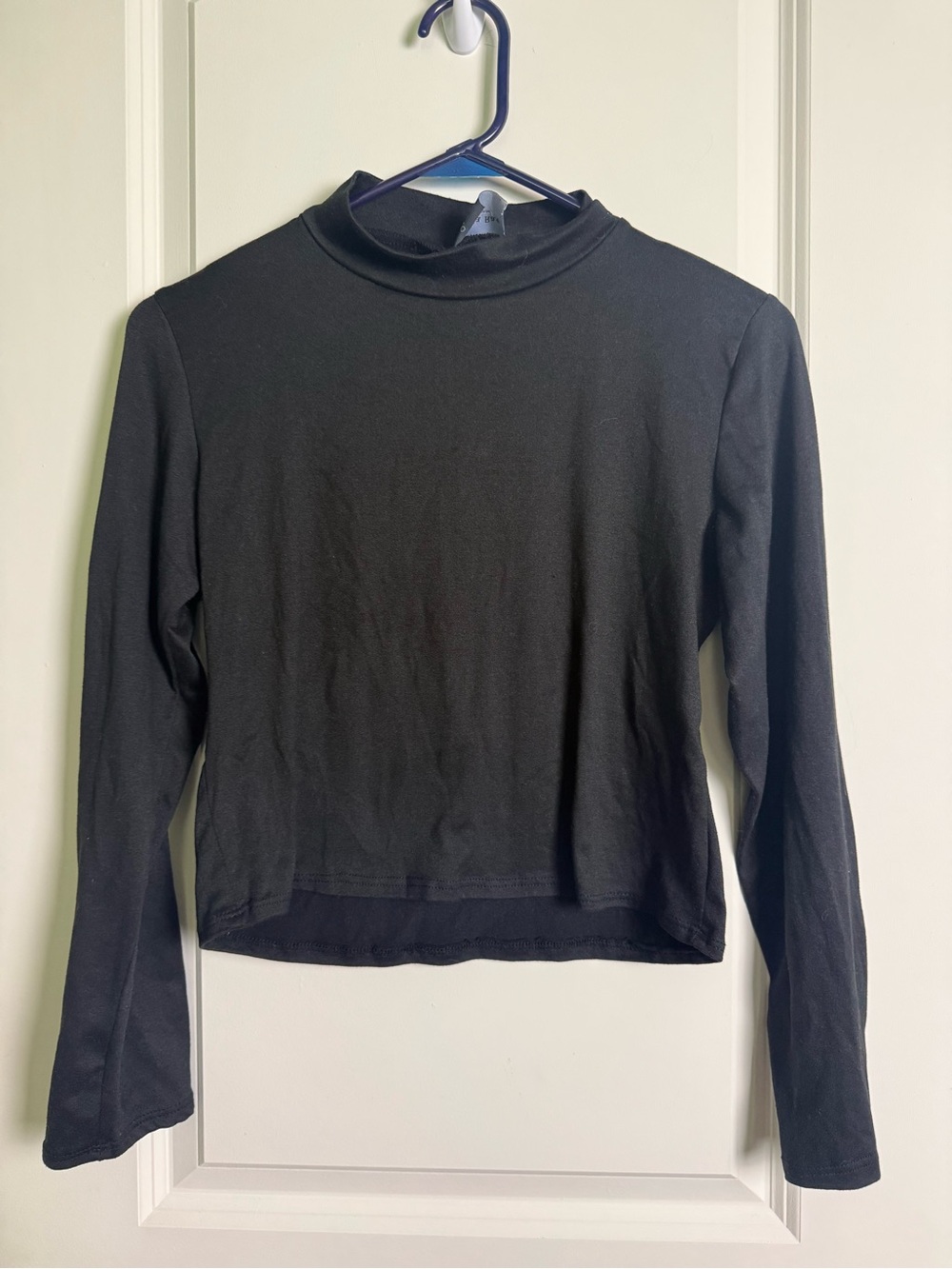 Olivia Rae Black Long-Sleeve Mock Neck Top